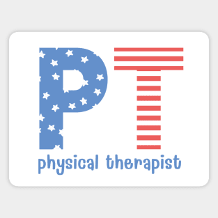 Physical Therapy 4th of July Patriotic Magnet